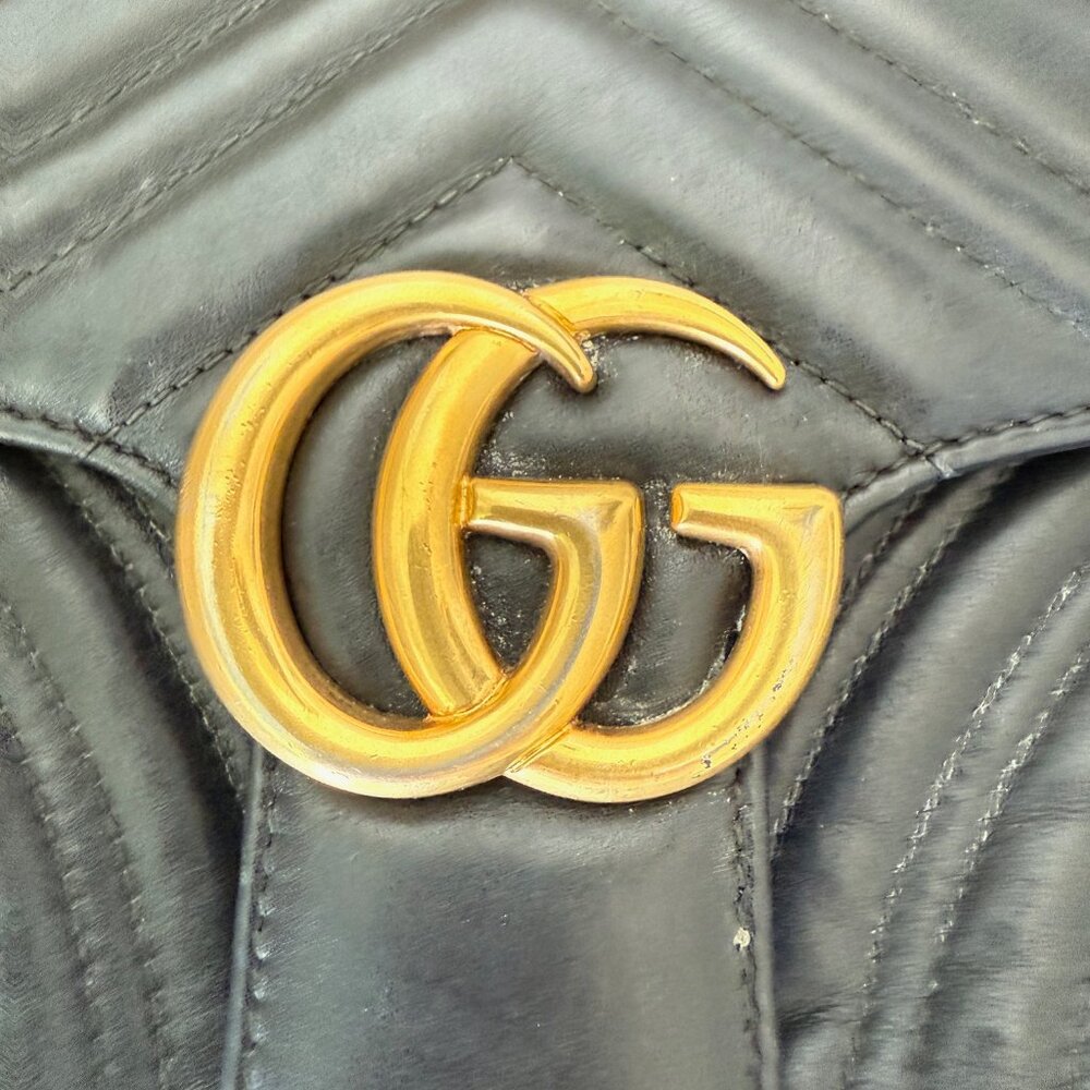 Gucci Marmont Leather Shoulder Bag - Picture 4 of 6